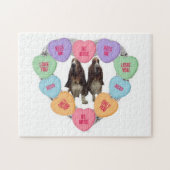 Puzzel Candy Love Hearts Met Bassets (Horizontaal)