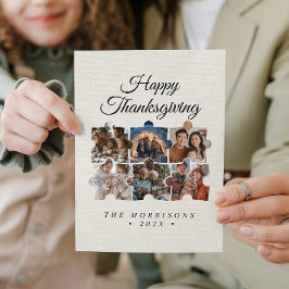 Puzzel Collage 6 Foto Canvas Gelukkig Thanksgiving Feestdagenkaart