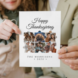 Puzzel Collage 6 foto Happy Thanksgiving Feestdagenkaart