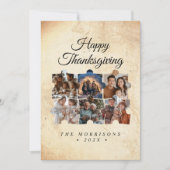 Puzzel Collage 6 Foto Rustiek Happy Thanksgiving Feestdagenkaart (Voorkant)