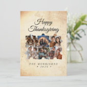 Puzzel Collage 6 Foto Rustiek Happy Thanksgiving Feestdagenkaart (Staand voorkant)