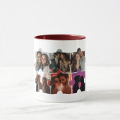 Puzzel Custom Photo Collage en Namen Rood Mok (Midden)