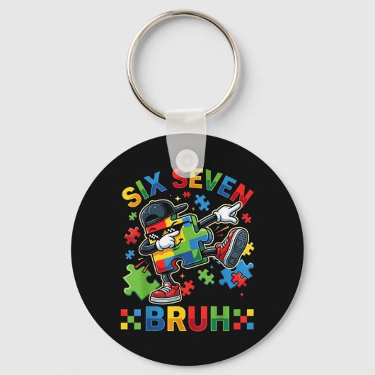 Puzzel Dabbing Bruh 67 Zes Zeven Jongens Kinderen Sleutelhanger (Voorkant)