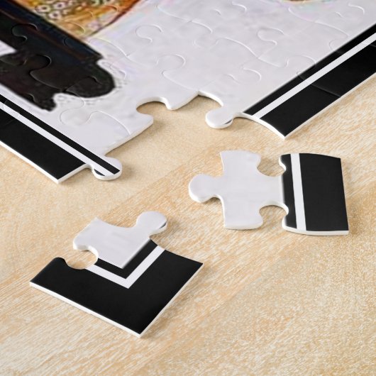 Puzzel  dame baby kooi (Zijkant)