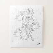 Puzzel: Dansende Arabische paarden Legpuzzel (Verticaal)