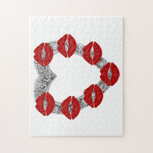 Puzzel Diamanten Hart Met Kusjes