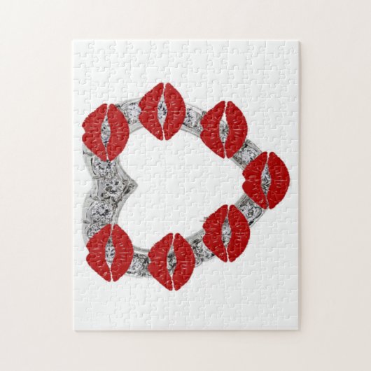 Puzzel Diamanten Hart Met Kusjes (Verticaal)