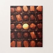 Puzzel die doos van chocoladesnoep kenmerken (Verticaal)