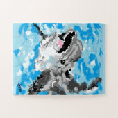 Puzzel: Dolfijn bij het spelen Legpuzzel (Horizontaal)