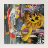 Puzzel echte León Mark, op zijn skateboard Legpuzzel (Horizontaal)