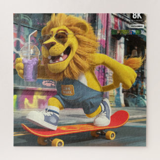 Puzzel echte León Mark, op zijn skateboard Legpuzzel