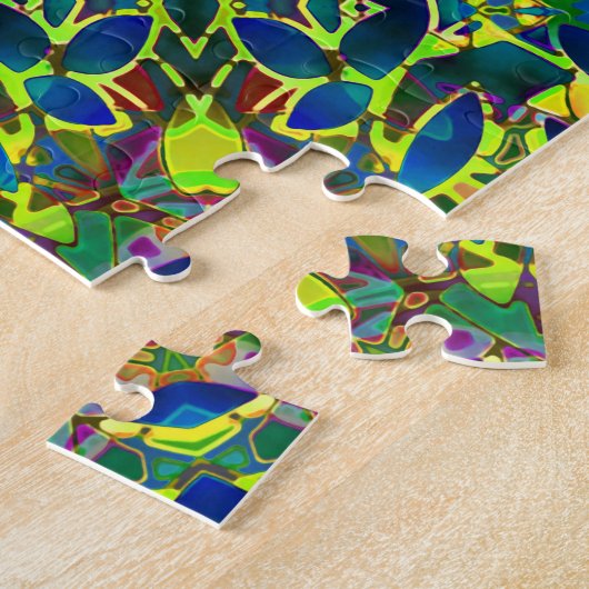 Puzzel Fractal Bloemen Abstract G89 Legpuzzel (Zijkant)