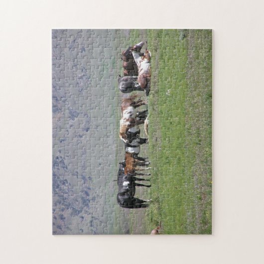 puzzel - Geschilderde paarden (Verticaal)