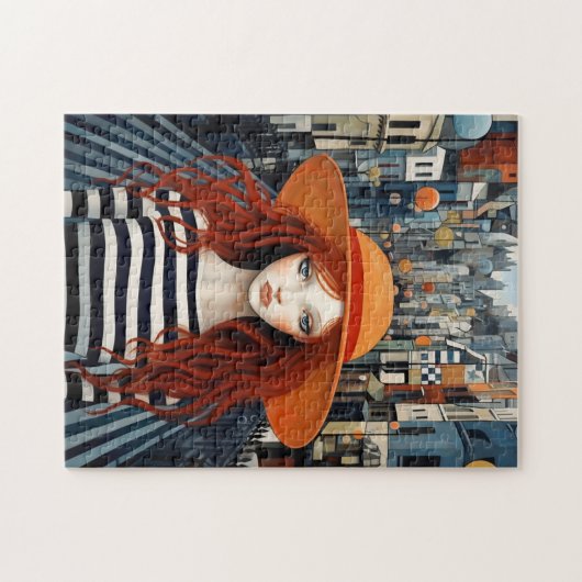 Puzzel Ginger Wonderland Abstracte reis gestreept Legpuzzel (Horizontaal)