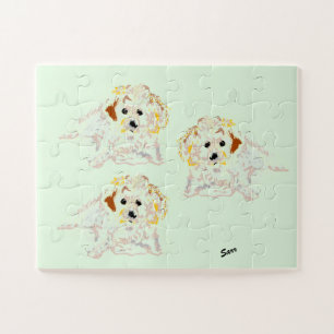 Puzzel: Golden Retriever Puppies Legpuzzel