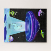 PUZZEL: Grappige Alien-UFO-Ontvoering Legpuzzel (Horizontaal)