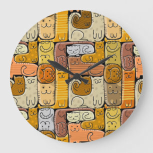 Puzzel Grappige Katten Huis Naadloos Grote Klok
