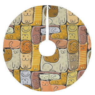 Puzzel Grappige Katten Huis Naadloos Kerstboom Rok