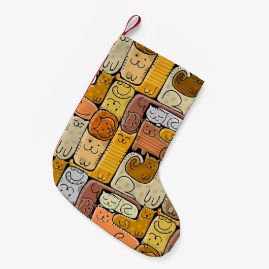 Puzzel Grappige Katten Huis Naadloos Kleine Kerstsok (Voorkant (Hangend))