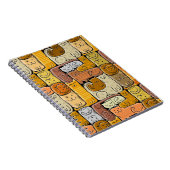 Puzzel Grappige Katten Huis Naadloos Notitieboek (Rechterzijde)