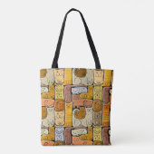 Puzzel Grappige Katten Huis Naadloos Tote Bag (Achterkant)