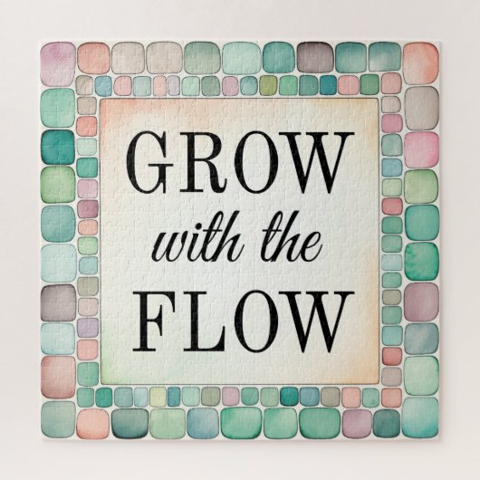 Puzzel groeien met de Flow Inspirerend Quote (Verticaal)