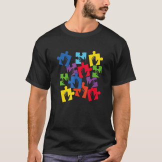 Puzzel Hand Be Kind Autisme Bewustzijn Autistische T-shirt