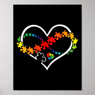 Puzzel Hart Autisme Bewustzijn Ondersteuning Leraa Poster