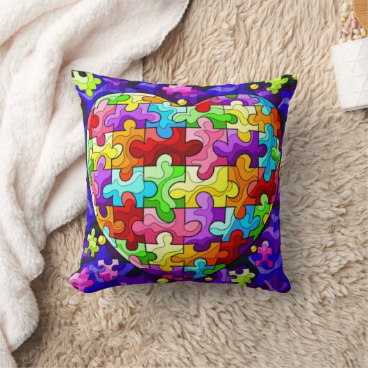 Puzzel hart kussen (Deken)