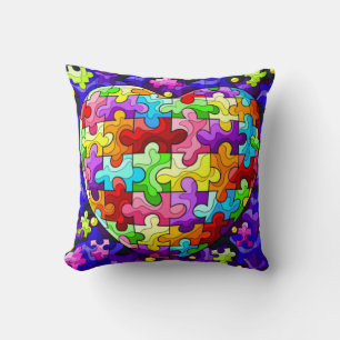 Puzzel hart kussen