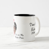 Puzzel-hart ontwerp Mok (Voorkant rechts)