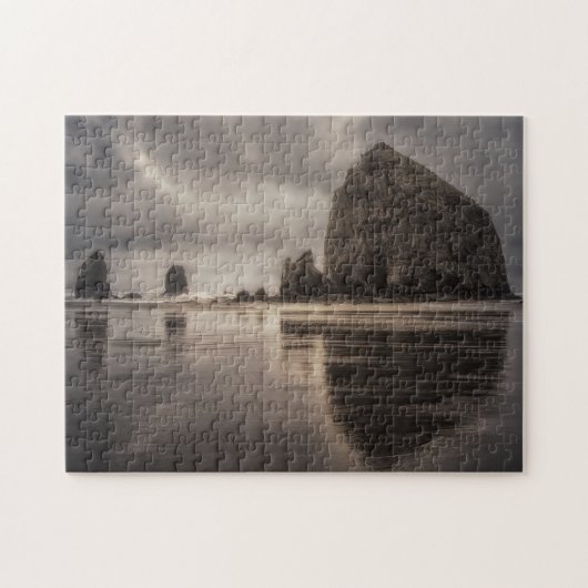 Puzzel: Haystack Rock en naalden Legpuzzel (Horizontaal)