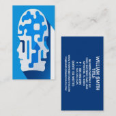 Puzzel hersenen kunst visitekaartje (Voorkant / Achterkant)