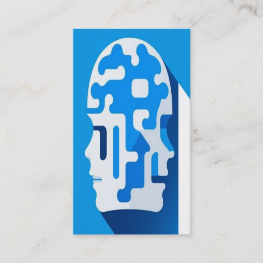 Puzzel hersenen kunst visitekaartje (Voorkant)