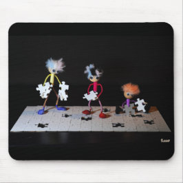 Puzzel humor met de Fubby's. Muismat