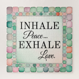 Puzzel Inhaleren Vrede Uitademen Liefde Inspireren