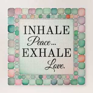 Puzzel Inhaleren Vrede Uitademen Liefde Inspireren