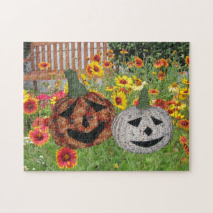 Puzzel - Jack O Lanterns tussen de Bloemen