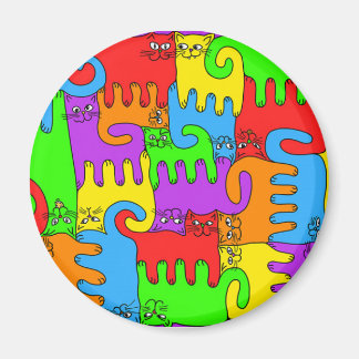 Puzzel Katten "Regenboog" 1 magneet