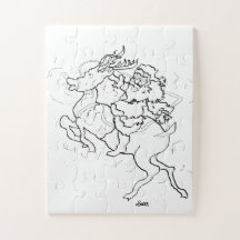 Puzzel: Kerstman & Rudolph