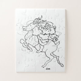 Puzzel: Kerstman & Rudolph Legpuzzel