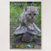 Puzzel kleine kat op de top van een Marokko. Legpuzzel (Verticaal)