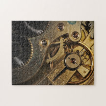 Puzzel: Koper Hartelijk. Horloge Mechanisme
