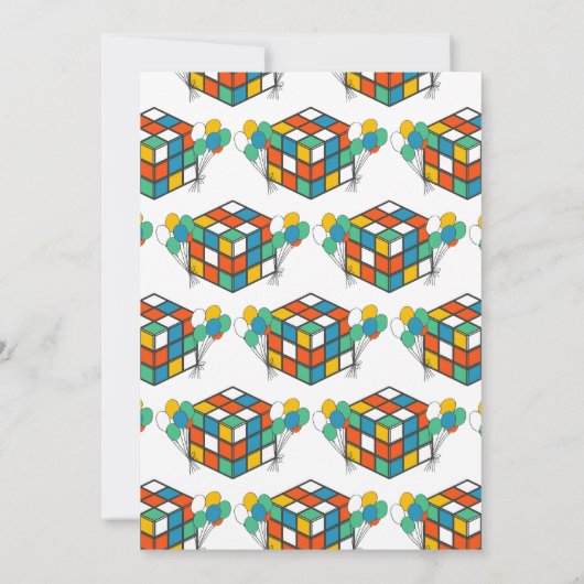 Puzzel kubus verjaardag kaart (Achterkant)