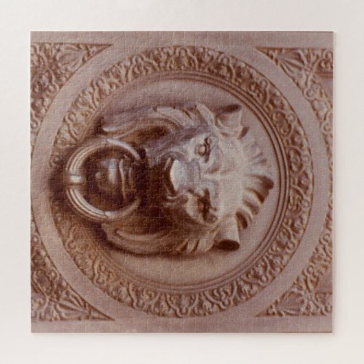 Puzzel - Leeuw hoofd deur klopper Legpuzzel (Horizontaal)