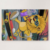 Puzzel León Mark 2, op zijn skateboard. Legpuzzel (Horizontaal)