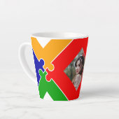 Puzzel Letter X Monogram Latte Mok (Linkerhoek)