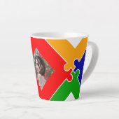 Puzzel Letter X Monogram Latte Mok (Rechterhoek)