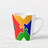 Puzzel Letter X Monogram Latte Mok (Rechts)