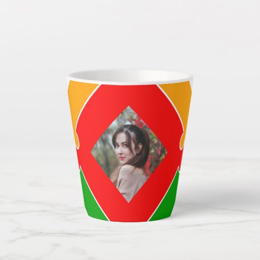 Puzzel Letter X Monogram Latte Mok (Voorkant)